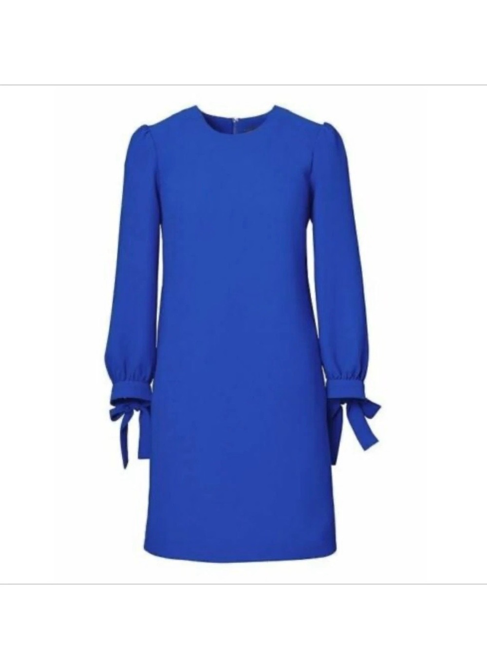 Banana Republic Cobalt Blue Long-Sleeve Shift Dress with Tie Cuffs